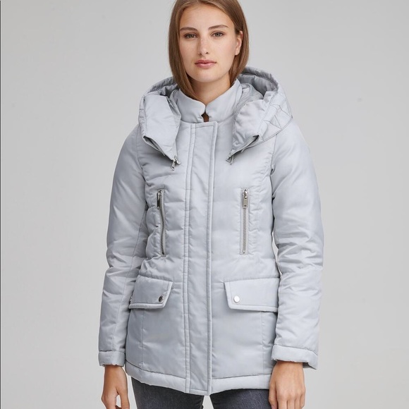 Andrew Marc Light Satin Puffer Jacket - Picture 3 of 8